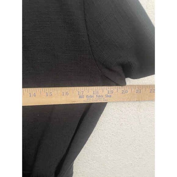 J Crew Womens Wrap Dress Size S Black Short Sleeve Minimalist Neutral Solid - Picture 10 of 10